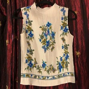 Floral and butterfly top